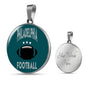 Philadelphia Circle Pendant Football Fan Necklace Stainless Steel or 18k Gold 18-22" - Express Your Love Gifts