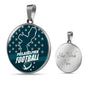 Philadelphia Football Fan Circle Necklace Stainless Steel or 18k Gold 18-22" - Express Your Love Gifts