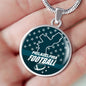 Philadelphia Football Fan Circle Necklace Stainless Steel or 18k Gold 18-22" - Express Your Love Gifts