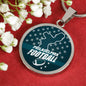 Philadelphia Football Fan Circle Necklace Stainless Steel or 18k Gold 18-22" - Express Your Love Gifts