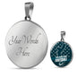 Philadelphia Football Fan Circle Necklace Stainless Steel or 18k Gold 18-22" - Express Your Love Gifts