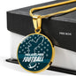 Philadelphia Football Fan Circle Necklace Stainless Steel or 18k Gold 18-22" - Express Your Love Gifts