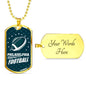 Philadelphia Football Philly Fan Necklace Stainless Steel or 18k Gold Dog Tag 24" Chain-Express Your Love Gifts