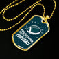 Philadelphia Football Philly Fan Necklace Stainless Steel or 18k Gold Dog Tag 24" Chain-Express Your Love Gifts