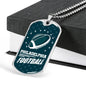 Philadelphia Football Philly Fan Necklace Stainless Steel or 18k Gold Dog Tag 24" Chain-Express Your Love Gifts