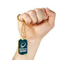 Philadelphia Football Philly Fan Necklace Stainless Steel or 18k Gold Dog Tag 24" Chain-Express Your Love Gifts