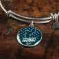 Philadelphia Football Philly Fan Stainless Steel or 18k Gold Circle Bangle Bracelet - Express Your Love Gifts
