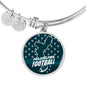 Philadelphia Football Philly Fan Stainless Steel or 18k Gold Circle Bangle Bracelet - Express Your Love Gifts