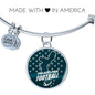 Philadelphia Football Philly Fan Stainless Steel or 18k Gold Circle Bangle Bracelet - Express Your Love Gifts