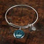 Philadelphia Football Philly Fan Stainless Steel or 18k Gold Circle Bangle Bracelet - Express Your Love Gifts