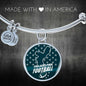 Philadelphia Football Philly Fan Stainless Steel or 18k Gold Circle Bangle Bracelet - Express Your Love Gifts