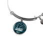 Philadelphia Football Philly Fan Stainless Steel or 18k Gold Circle Bangle Bracelet - Express Your Love Gifts