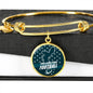 Philadelphia Football Philly Fan Stainless Steel or 18k Gold Circle Bangle Bracelet - Express Your Love Gifts