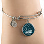 Philadelphia Football Philly Fan Stainless Steel or 18k Gold Circle Bangle Bracelet - Express Your Love Gifts