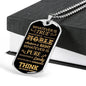 Philippians 4:8 Whatever There Is True Necklace Stainless Steel or 18k Gold Dog Tag 24" Chain-Express Your Love Gifts