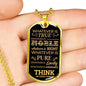 Philippians 4:8 Whatever There Is True Necklace Stainless Steel or 18k Gold Dog Tag 24" Chain-Express Your Love Gifts