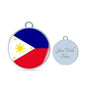 Philippine Flag Bracelet Philippine Flag Stainless Steel or 18k Gold Circle Bangle - Express Your Love Gifts