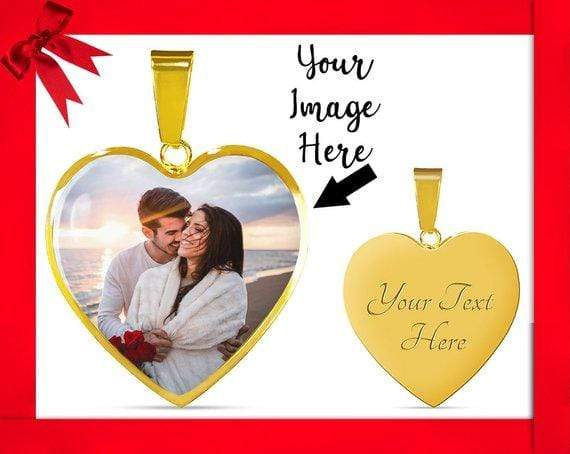 Photo Heart Pendant Stainless Steel Necklace 18-22" - Express Your Love Gifts