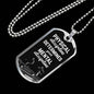 Physical Discipline Necklace Stainless Steel or 18k Gold Dog Tag 24" Chain-Express Your Love Gifts