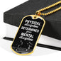 Physical Discipline Necklace Stainless Steel or 18k Gold Dog Tag 24" Chain-Express Your Love Gifts