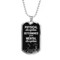 Physical Discipline Necklace Stainless Steel or 18k Gold Dog Tag 24" Chain-Express Your Love Gifts