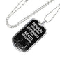 Physical Discipline Necklace Stainless Steel or 18k Gold Dog Tag 24" Chain-Express Your Love Gifts