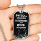 Physical Discipline Necklace Stainless Steel or 18k Gold Dog Tag 24" Chain-Express Your Love Gifts