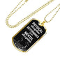 Physical Discipline Necklace Stainless Steel or 18k Gold Dog Tag 24" Chain-Express Your Love Gifts