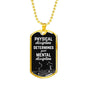 Physical Discipline Necklace Stainless Steel or 18k Gold Dog Tag 24" Chain-Express Your Love Gifts