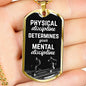 Physical Discipline Necklace Stainless Steel or 18k Gold Dog Tag 24" Chain-Express Your Love Gifts