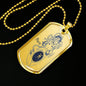 Pisces Constellation Horoscope Zodiac Dog Tag Stainless Steel or 18k Gold 24" Chain - Express Your Love Gifts