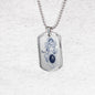 Pisces Constellation Horoscope Zodiac Dog Tag Stainless Steel or 18k Gold 24" Chain - Express Your Love Gifts