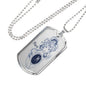 Pisces Constellation Horoscope Zodiac Dog Tag Stainless Steel or 18k Gold 24" Chain - Express Your Love Gifts