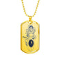 Pisces Constellation Horoscope Zodiac Dog Tag Stainless Steel or 18k Gold 24" Chain - Express Your Love Gifts
