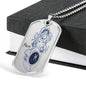 Pisces Constellation Horoscope Zodiac Dog Tag Stainless Steel or 18k Gold 24" Chain - Express Your Love Gifts