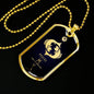 Pisces Constellation Horoscope Zodiac Necklace 18k Gold Stainless Steel Dog Tag 24"-Express Your Love Gifts