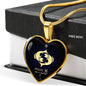 Pisces Sign Zodiac Necklace 18k Gold Stainless Steel Heart 18-22"-Express Your Love Gifts