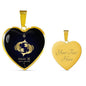 Pisces Sign Zodiac Necklace 18k Gold Stainless Steel Heart 18-22"-Express Your Love Gifts