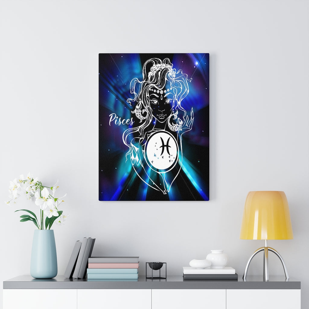 Pisces Zodiac Horoscope Sign Constellation Canvas Print Astrology Home Decor Ready to Hang Artwork - Express Your Love Gifts