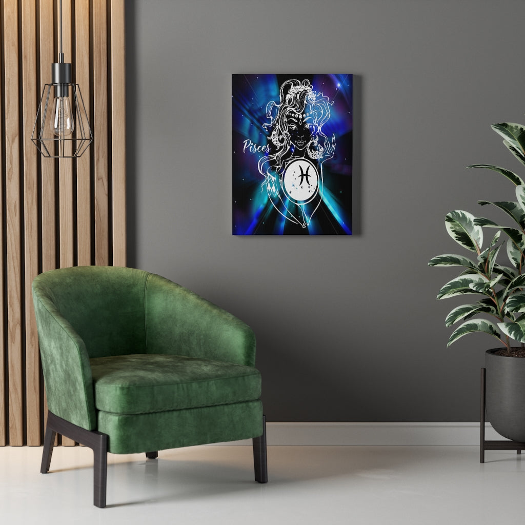 Pisces Zodiac Horoscope Sign Constellation Canvas Print Astrology Home Decor Ready to Hang Artwork - Express Your Love Gifts