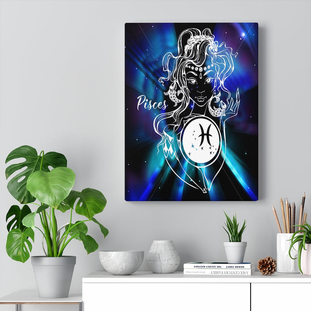 Pisces Zodiac Horoscope Sign Constellation Canvas Print Astrology Home Decor Ready to Hang Artwork - Express Your Love Gifts