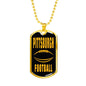 Pittsburgh Fan Necklace Dog Tag Stainless Steel or 18k Gold 24" Chain - Express Your Love Gifts