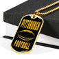 Pittsburgh Fan Necklace Dog Tag Stainless Steel or 18k Gold 24" Chain - Express Your Love Gifts