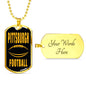 Pittsburgh Fan Necklace Dog Tag Stainless Steel or 18k Gold 24" Chain - Express Your Love Gifts