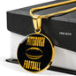 Pittsburgh Fan Necklace Steel City Football Pendant Stainless Steel or 18k Gold 18-22" - Express Your Love Gifts
