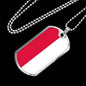 Poland Flag Necklace Poland Flag Stainless Steel or 18k Gold Dog Tag 24" - Express Your Love Gifts