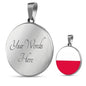 Poland Flag Necklace Polish Flag Stainless Steel or 18k Gold 18-22" - Express Your Love Gifts