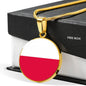 Poland Flag Necklace Polish Flag Stainless Steel or 18k Gold 18-22" - Express Your Love Gifts