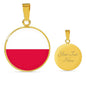 Poland Flag Necklace Polish Flag Stainless Steel or 18k Gold 18-22" - Express Your Love Gifts