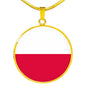 Poland Flag Necklace Polish Flag Stainless Steel or 18k Gold 18-22" - Express Your Love Gifts